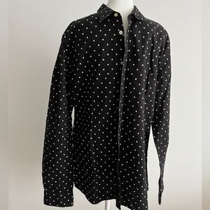 J.Lindeberg Black and White Polka Dot Shirt